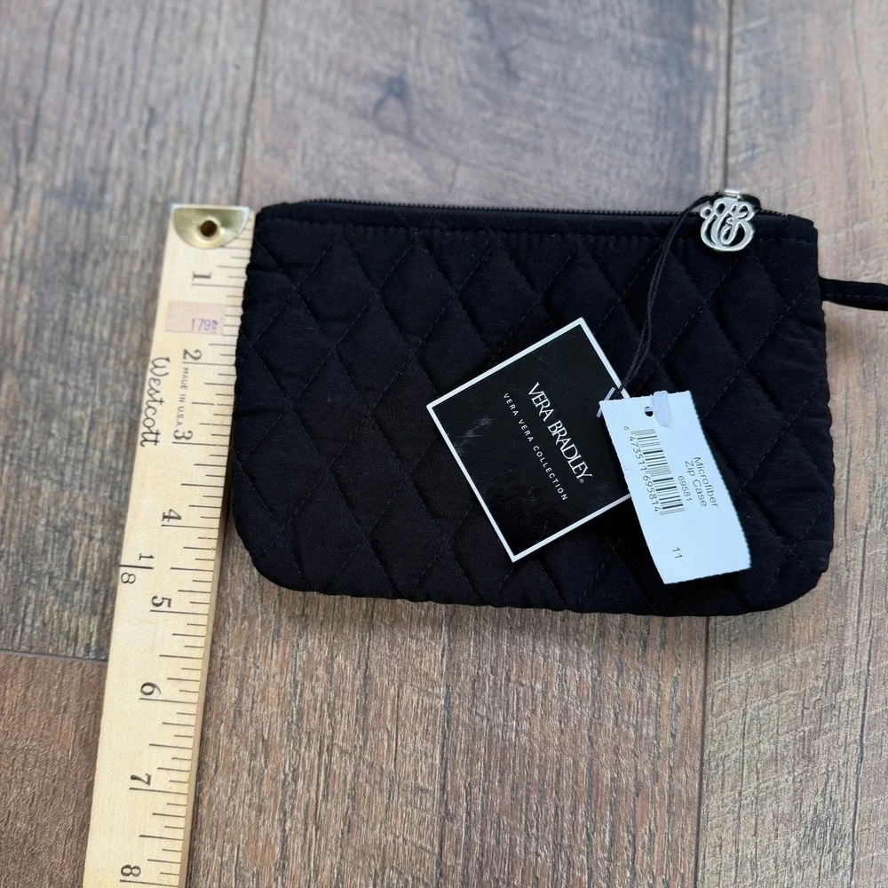 NEW WITH TAGS Vera Bradley Microfiber Zip Case Black - Picture 6 of 7